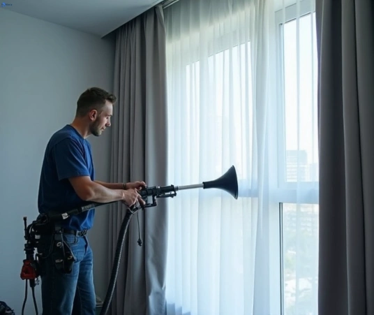 Professional commercial curtain cleaning process equipment Matty Curtain Cleaning sutherland-nsw